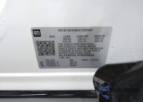 2026 Buick Encore Gx Sport Touring Fwd from USA, damaged, VIN KL4AMDSL4TB045632